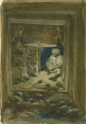Galería bajo la Puerta Dorada, Jerusalén, 1871